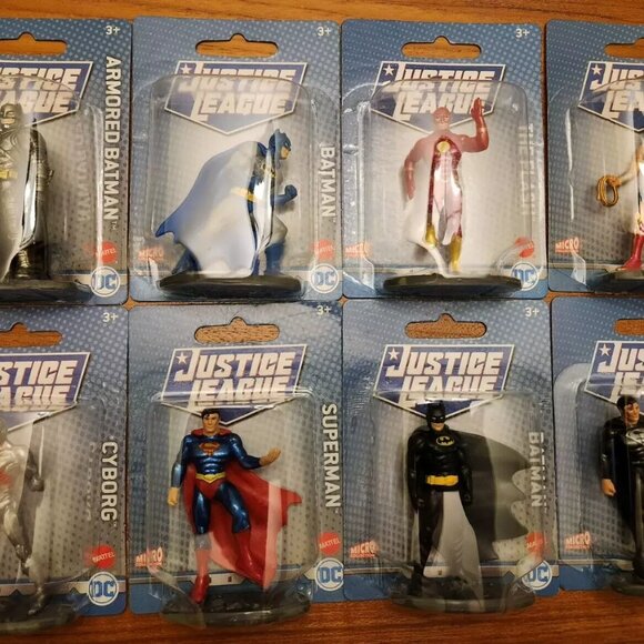 Set of (8) "Justice League" Superhero Mini Figures - DC Comics - Superman Batman - Picture 2 of 10